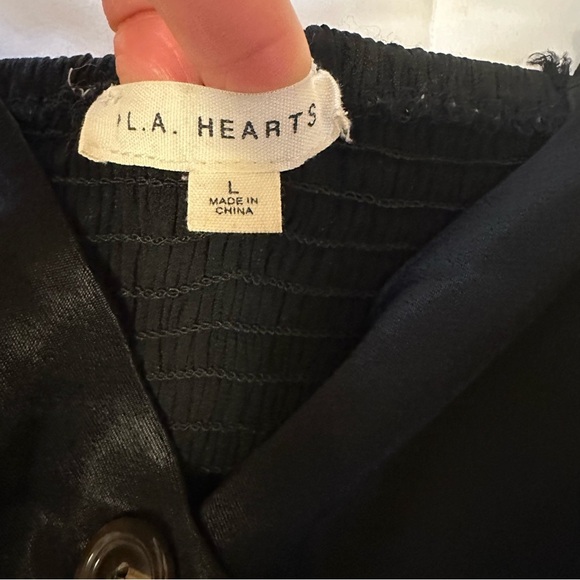LA Hearts Black  Lightweight Romper size L(b5 - Picture 6 of 12